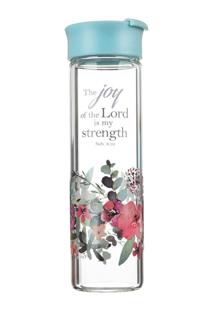 <h1>Joy of the Lord Glass Water Bottle - 20 oz</h1>