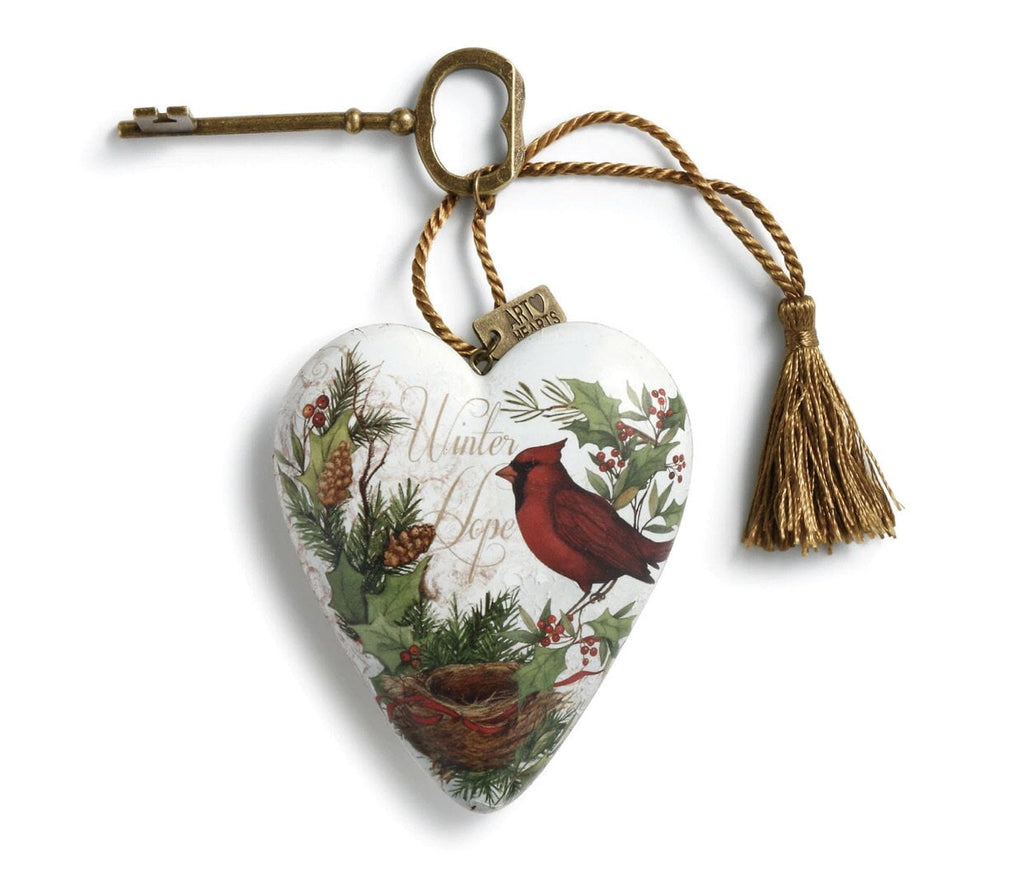 <h1>Winter Hope Art Heart with Key Easel</h1>