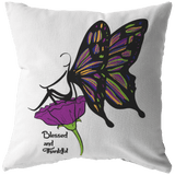 Blessed & Thankful Soft Decorative Pillow - The Humble Butterfly