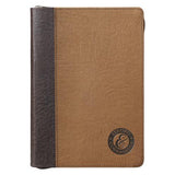 Strong & Courageous Luxleather Zippered Journal - The Humble Butterfly