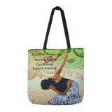 She Who Kneels Before God Woven Tote - The Humble Butterfly