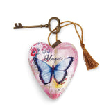 Hope Art Heart with Key Easel - The Humble Butterfly