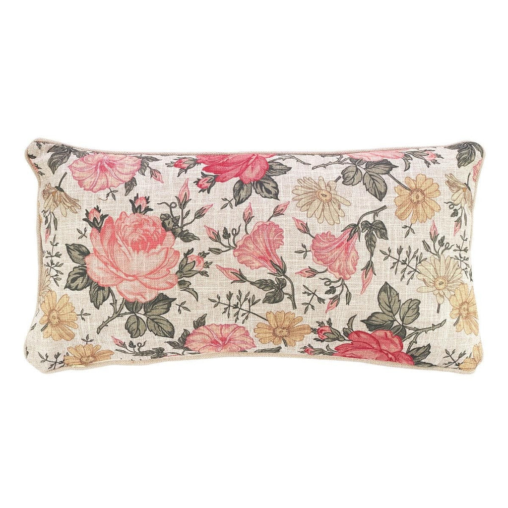 Joyful Romans Floral Accent Pillow - 22 3/4” x 12 1/2” - The Humble Butterfly