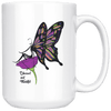 Blessed & Thankful Butterfly Mug - 15oz - The Humble Butterfly