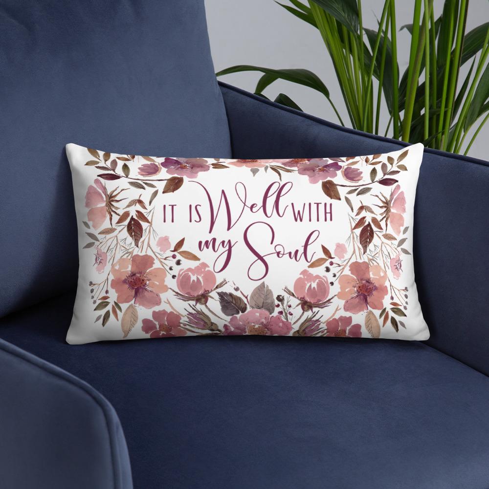 It Is Well With My Soul Throw Pillow - The Sequel - The Humble Butterfly
