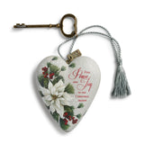 Peace and Joy Art Heart with Key Easel - The Humble Butterfly