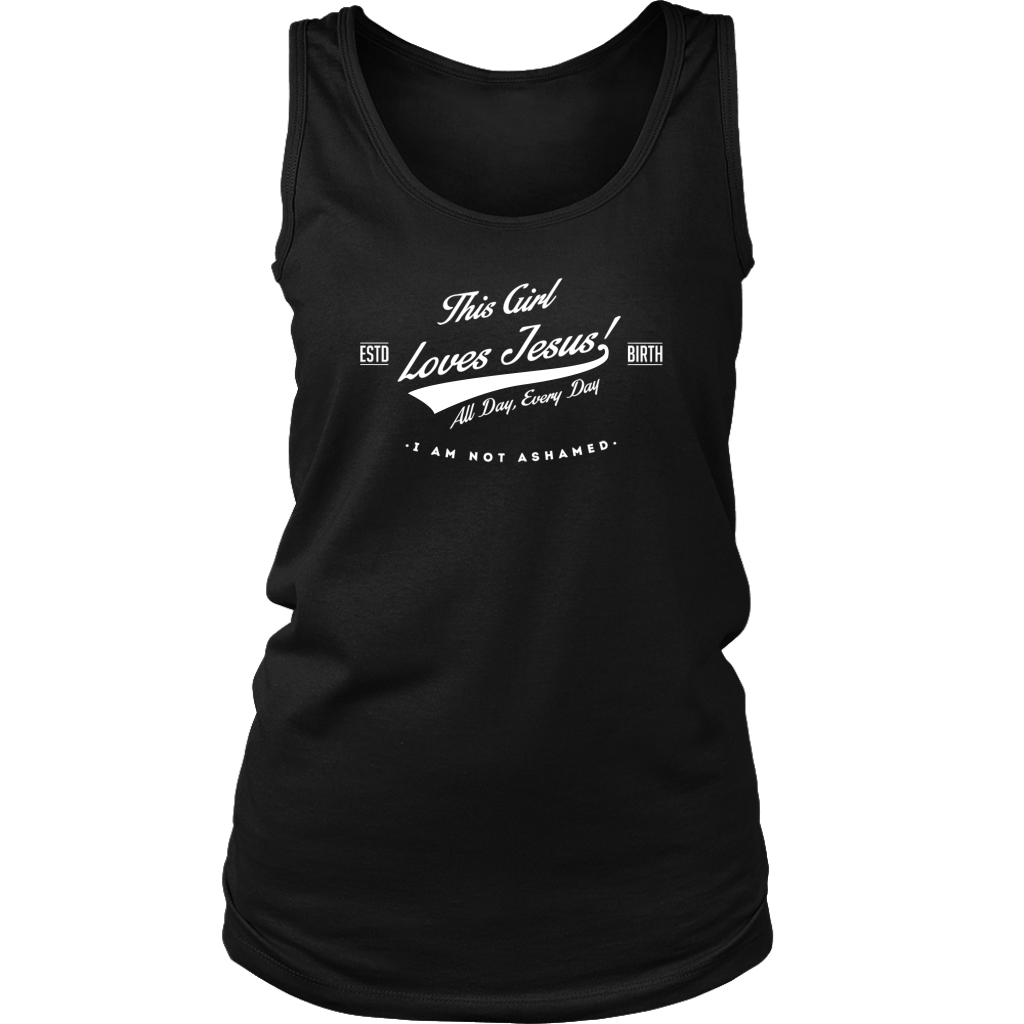 This Girl Loves Jesus Tank - Multiple Colors - The Humble Butterfly