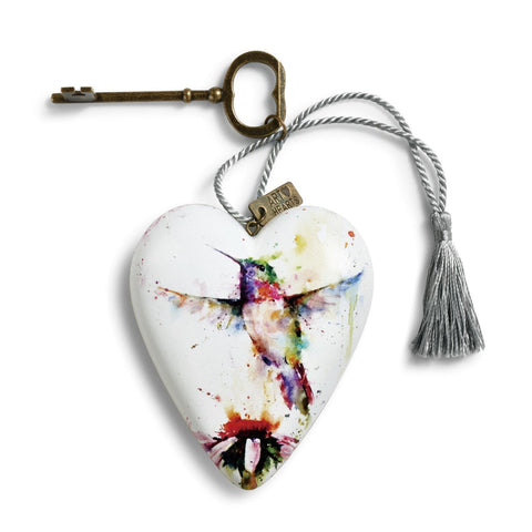 O Holy Night Nativity Art Heart with Key Easel